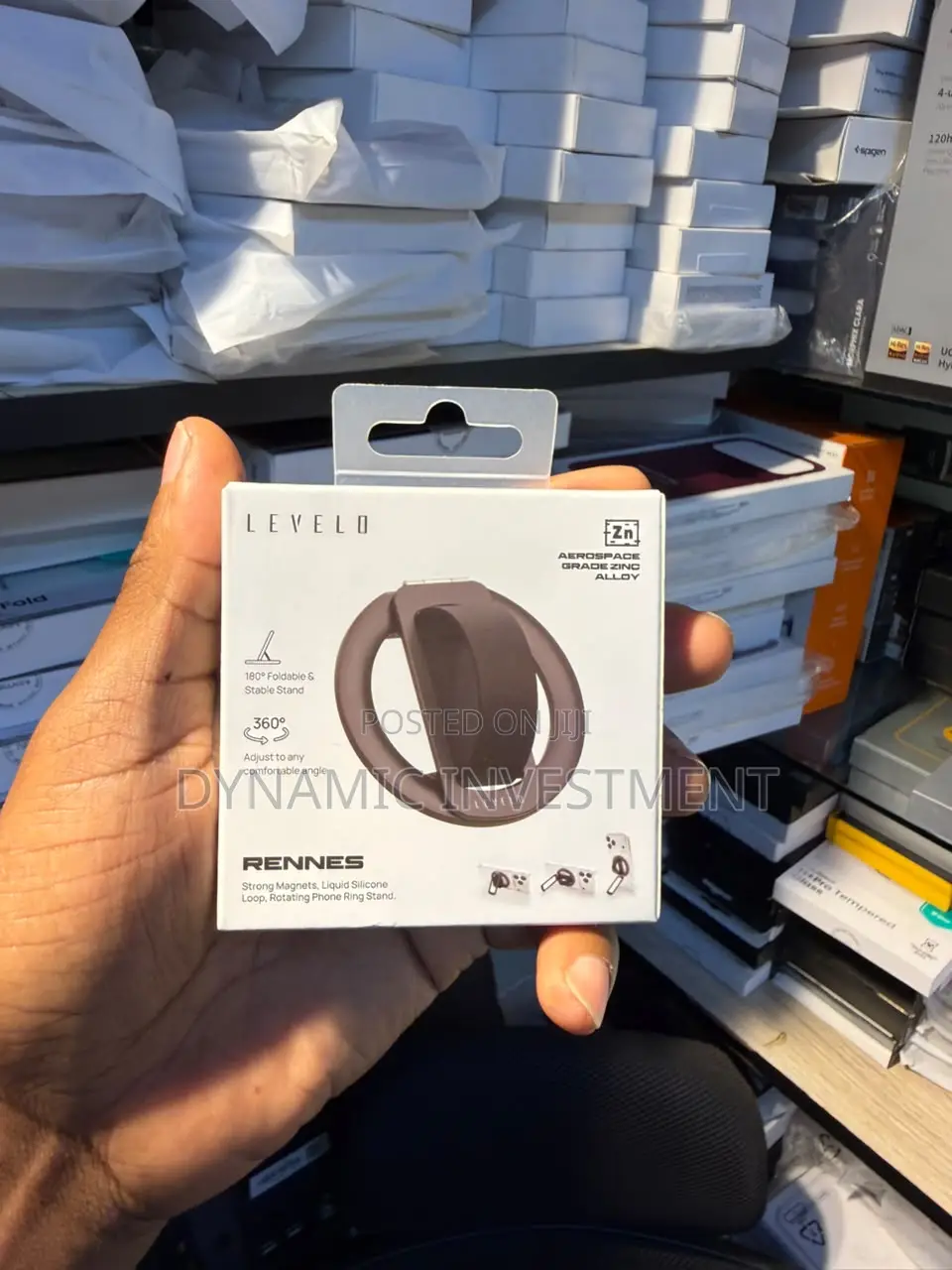 Levelo Rennes Magnetic Rotating Phone/Phone Case Ring Stand/Holder