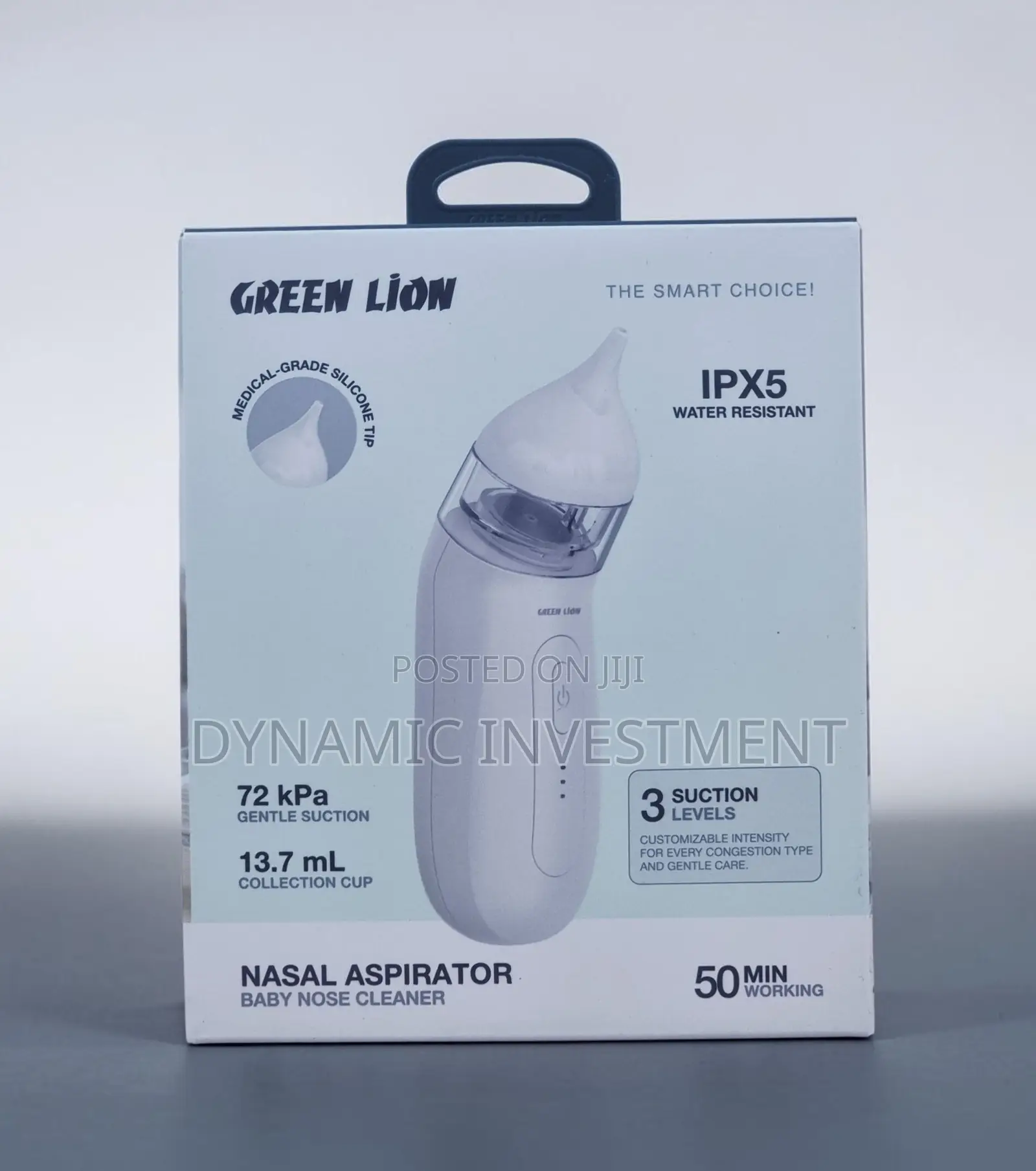 Green Lion Rechargeable Electric Nasal Aspirator Baby Nose Cleaner