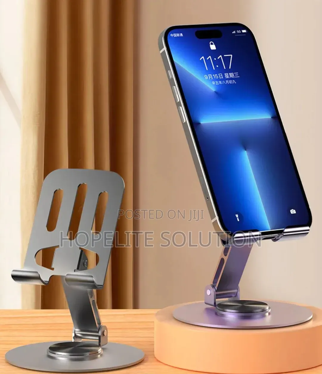 Aluminium Alloy Foldable and Rotating Desktop Phone Stand Holder