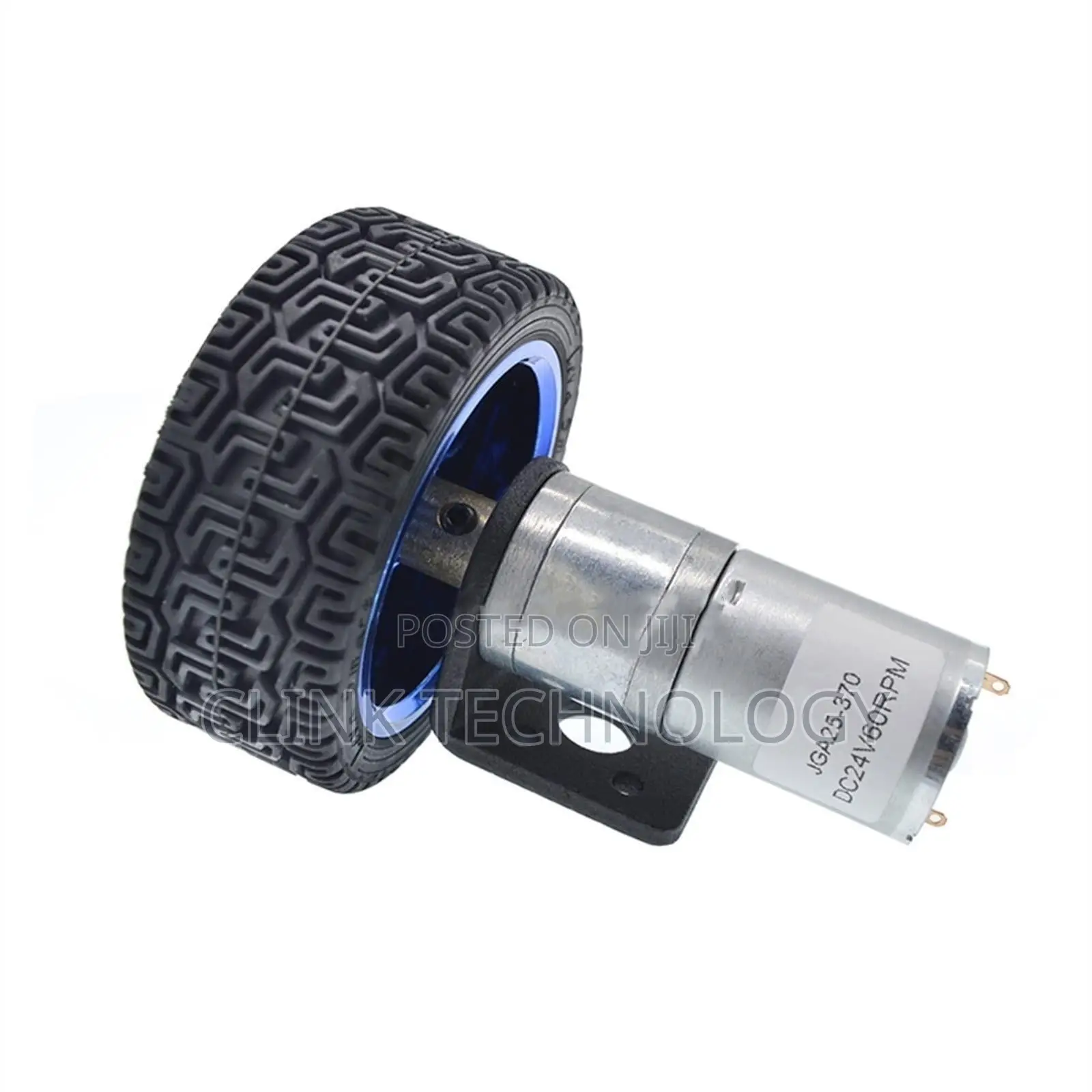25GA370 12V 280RPM DCGeared Motor With Rubber Wheel & Mounting Bracket