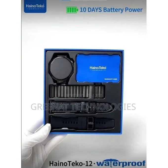 Haino Teko Germany HainoTeko-12 AMOLED Watch With Budss 3 Straps