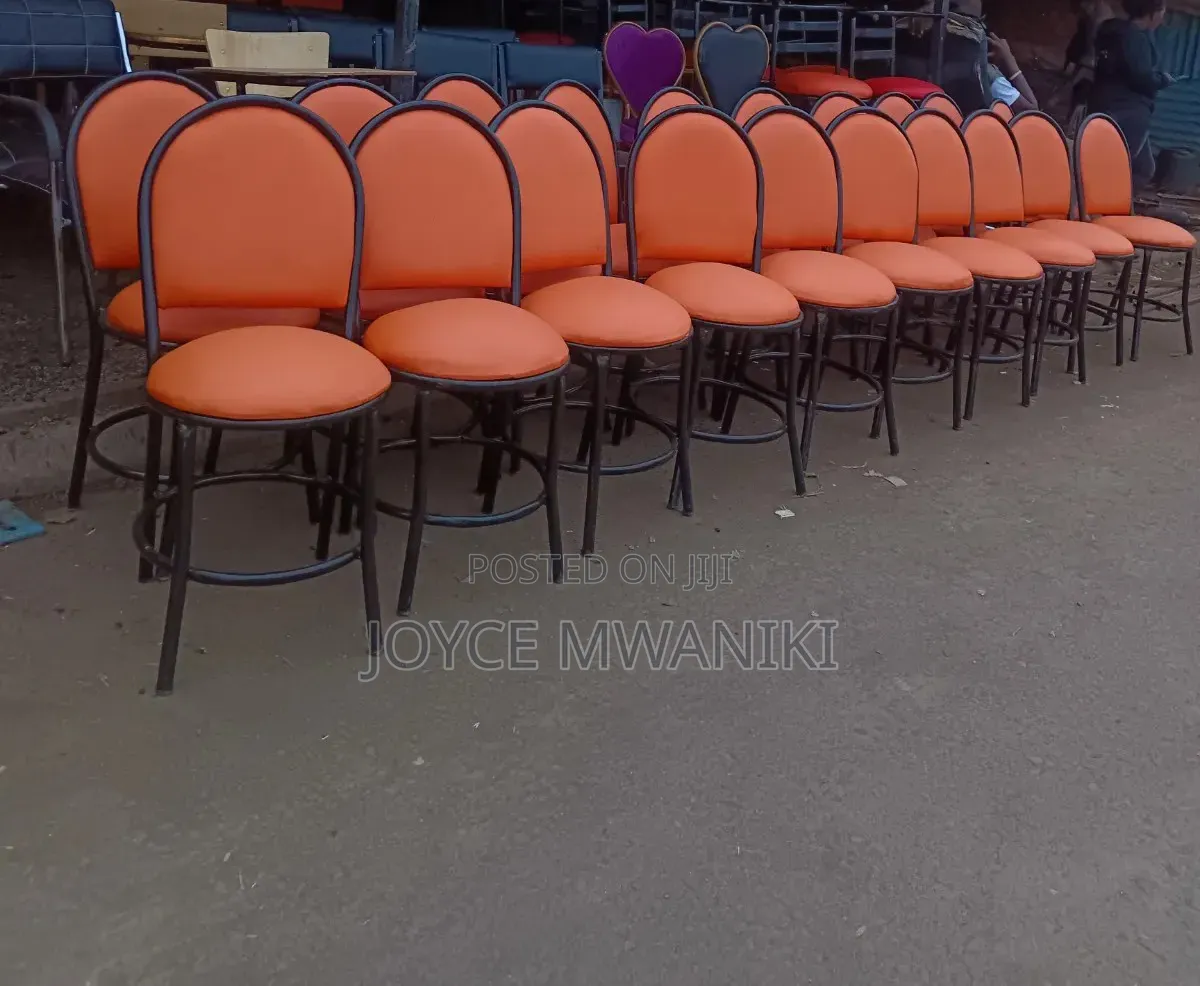 Restaurant Round Orange Chairs