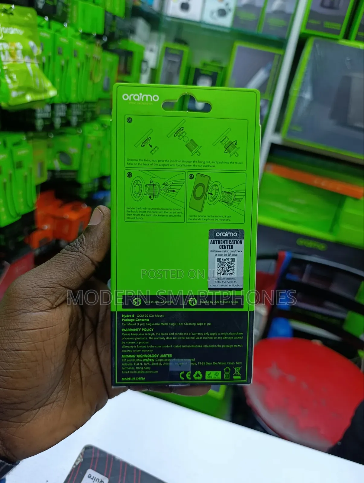 Oraimo Hydra 8 Strong Magnetic Reliable Stability Car Mount