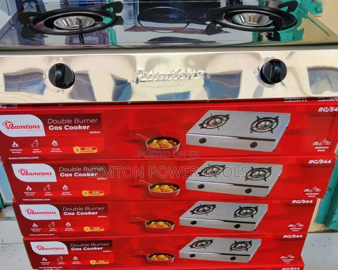 Ramtons RG/544 2-Burner Stainless Steel Gas Cooker