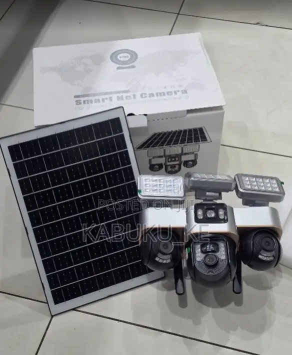 Vts30 V380pro Solar Powered Triple Lens Security Camera