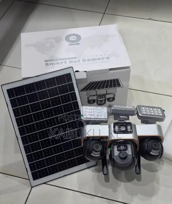VTS 30 Triple Lens 4g Solar Powered Camera CCTV Camera With Lights