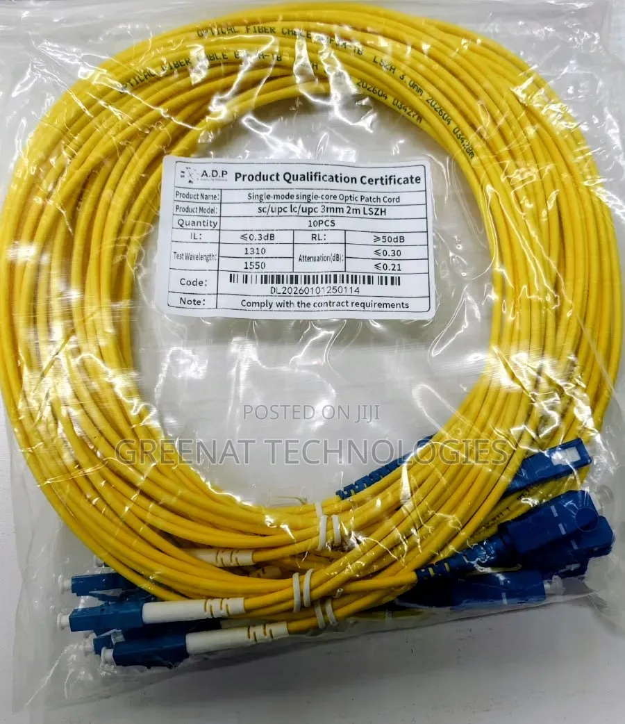 Original SC to LC Single-Mode Single-Core Optic Patch Cord 3mm 2m