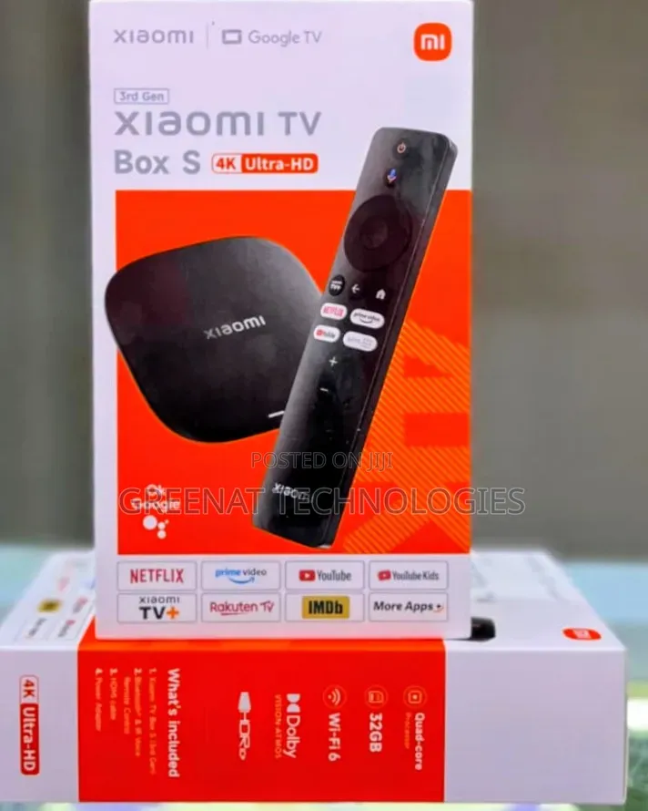 Xiaomi TV Box S 3rd Gen 2/32gb 4K Ultra-Hd Google WiFi 6 Dolby Atmos