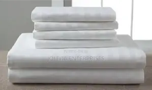 6 PCS White Cotton Bedsheets 5*6