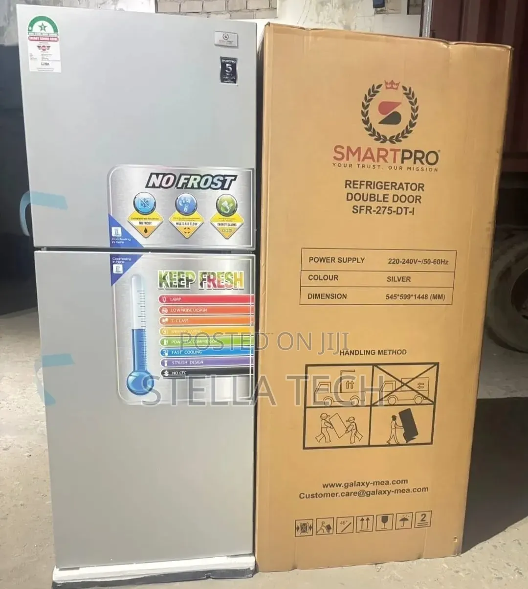 No Frost 225 Litres Smart Pro SFR-275-DT-I Double Door Refrigerator,