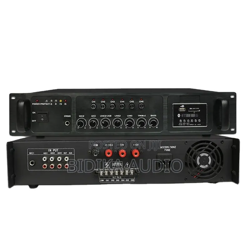 2U Amplifier 6-Zone Sound Equipment Voltage Amplifier