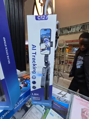 C12 AI Tracking Selfie Stick Tripod 1.8M With Gesture Control