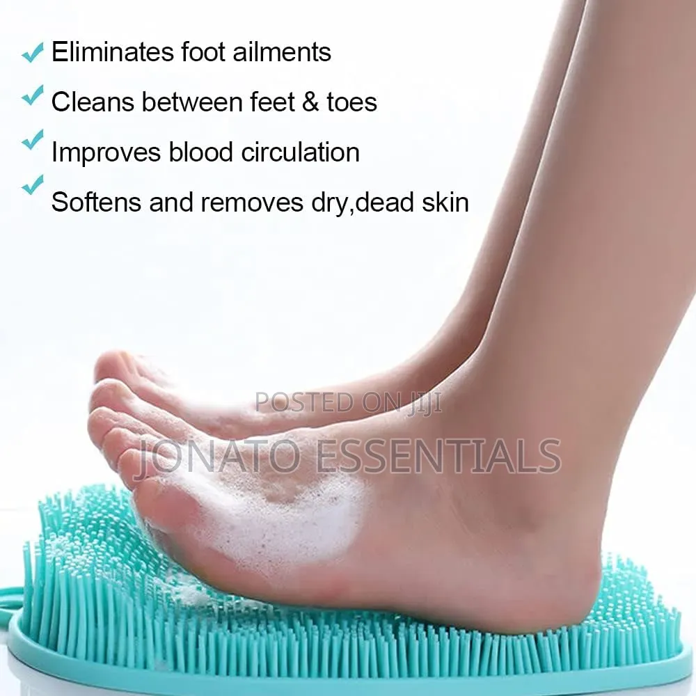 Silicone Foot and Back Scrubber Shower Mat Non Slip Pad