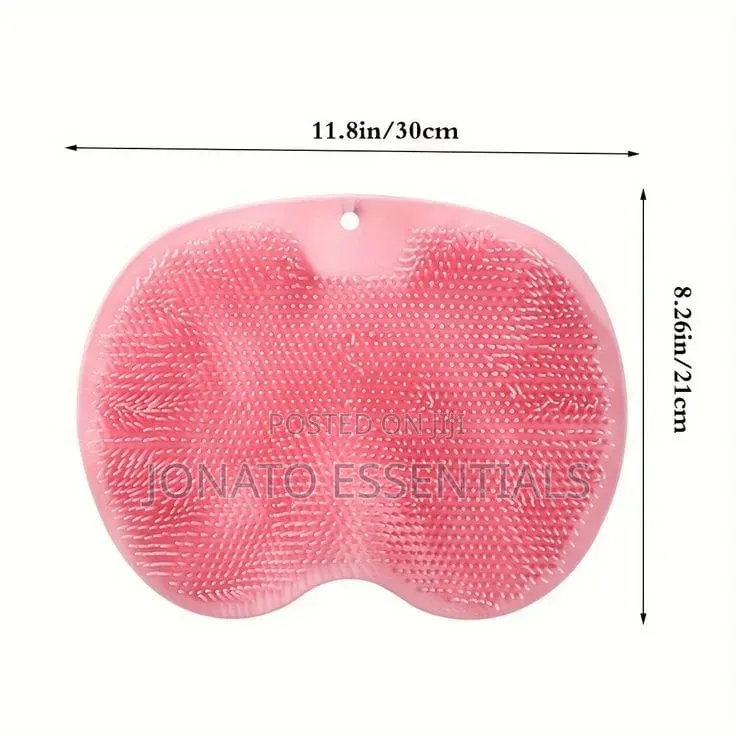 Silicone Foot and Back Scrubber Shower Mat Non Slip Pad