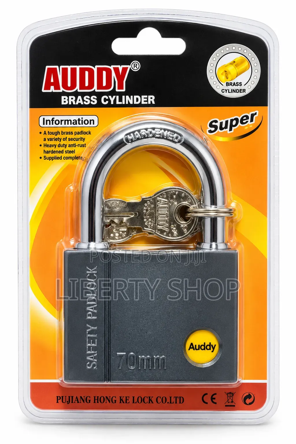 Audy Padlock – Heavy Duty Keyed Security Lock for Gates, Doors, Shops