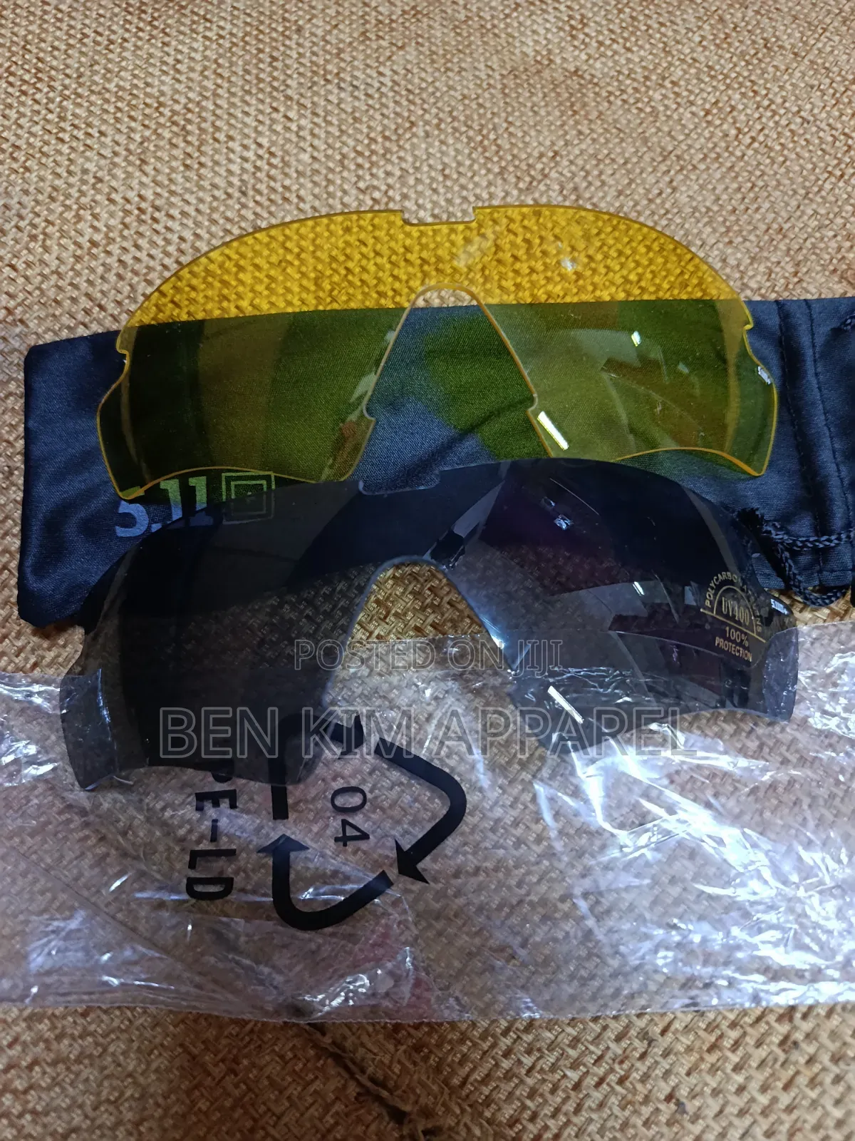 511 Tactical Series Eyewear Replacement Lenses Black and Yellow.