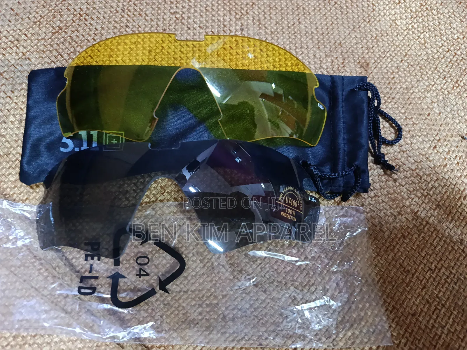 511 Tactical Series Eyewear Replacement Lenses Black and Yellow.