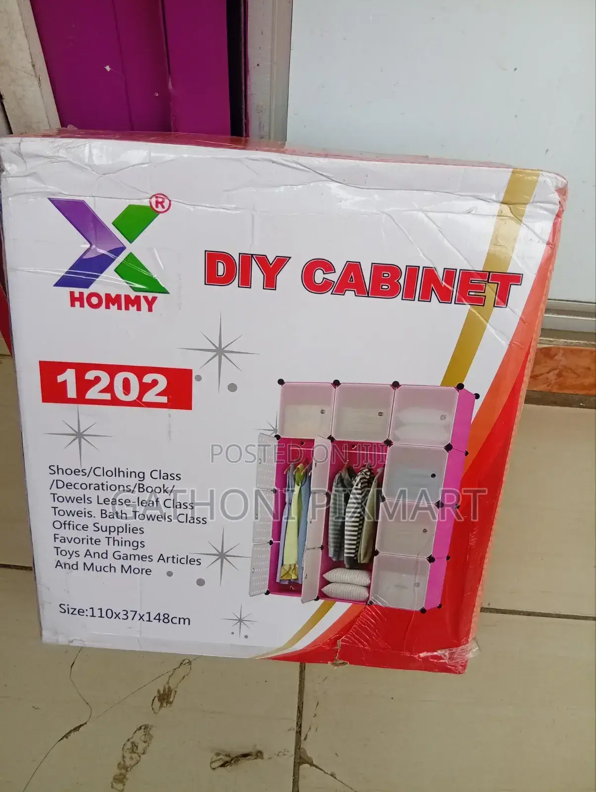 Modern 3 Column Plastic Wardrobe Organizer