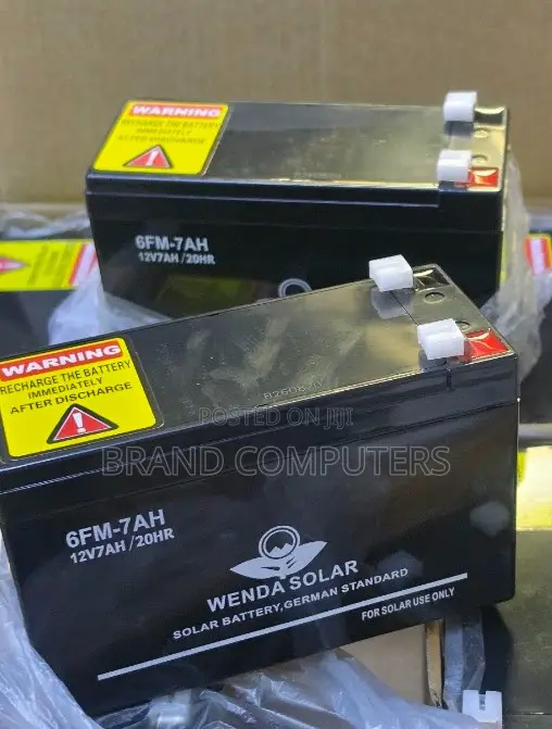 Wenda Solar 12V 7Ah Rechargeable UPS Battery 20HR
