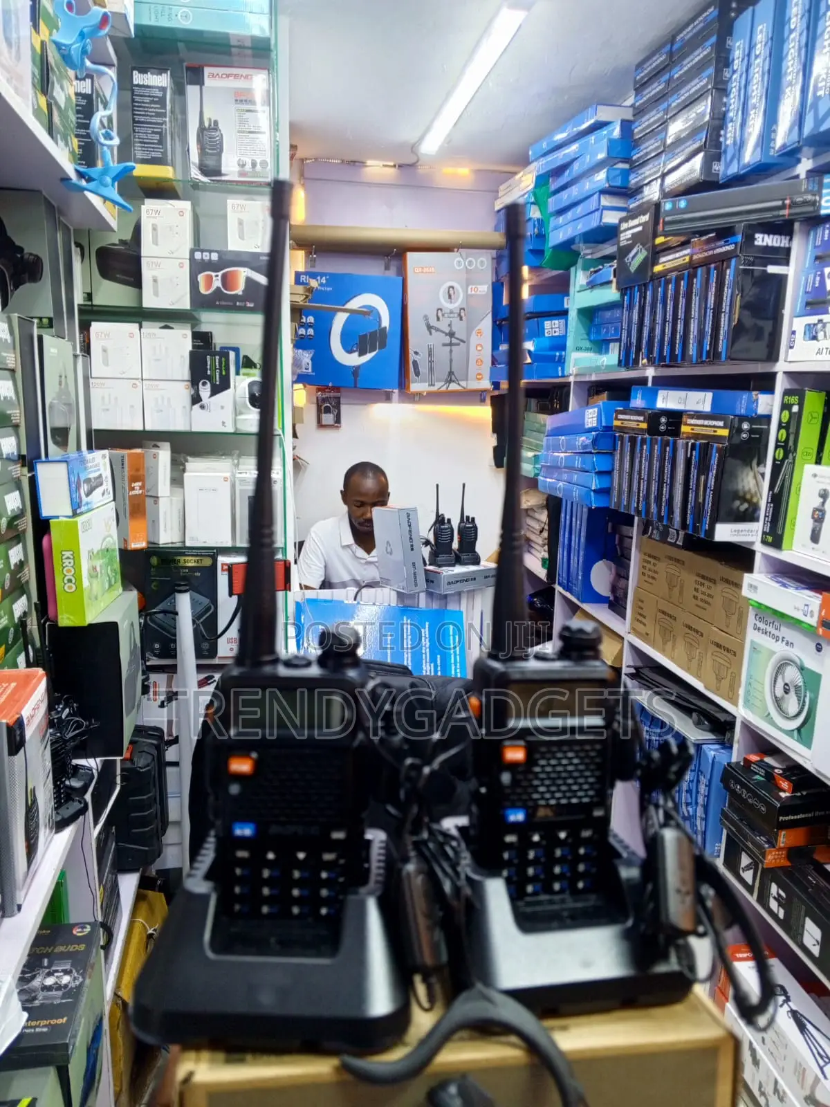 Baofeng UV-5R Two Way Radio Set With Desktop Charging Cradles