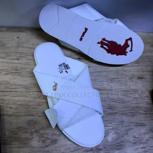 White, Black Polo Open Shoes