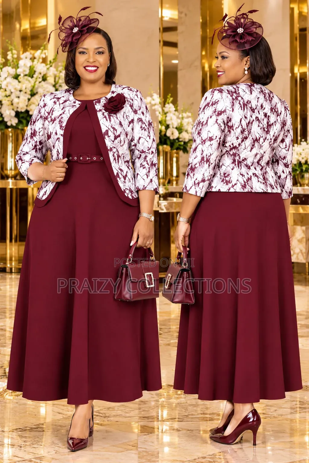 Turkey Maxi Dresses 
 2-Piece Set: Dress + Jacket Mama's Dress