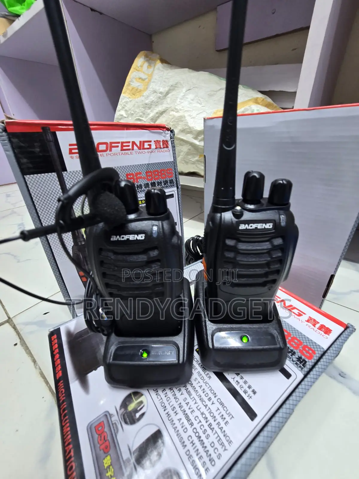 Pair of Baofeng BF-888S Handheld Radios With Batteries