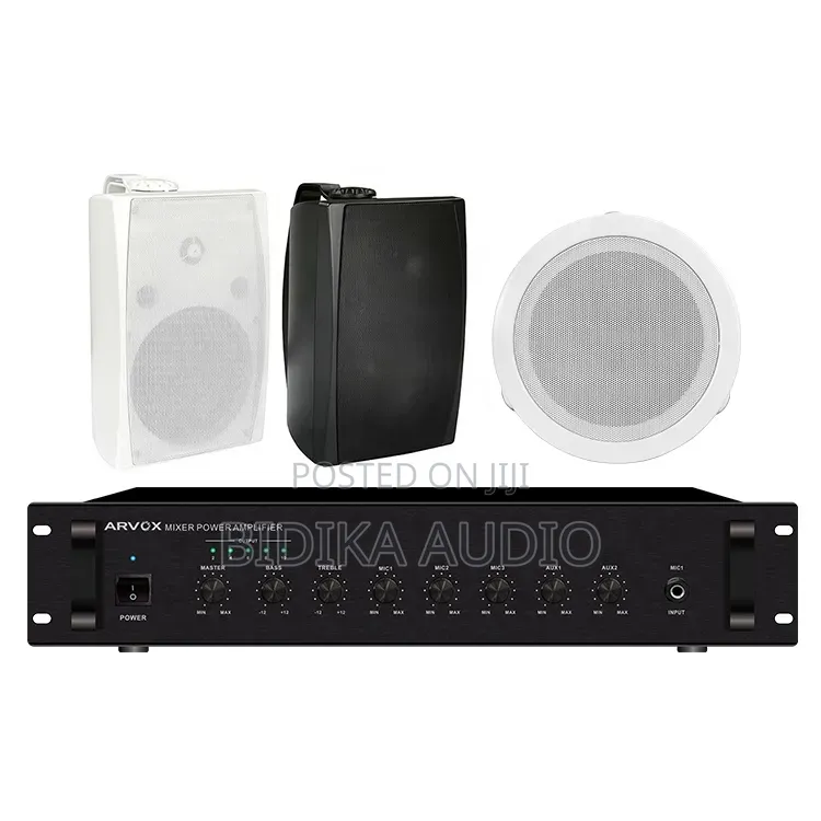 Complete Wall-Mounted PA System With Bluetooth Ceilings