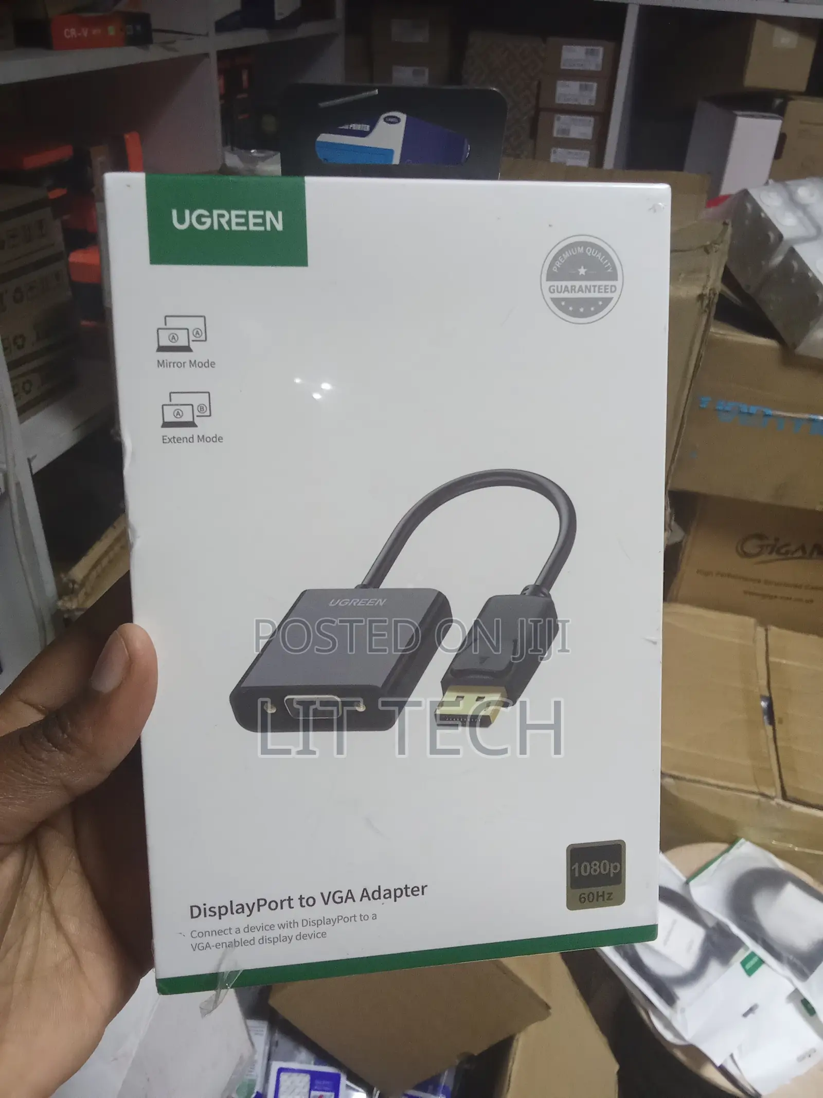 Ugreen DisplayPort Male to VGA Female Converter (Black) - UG-20415