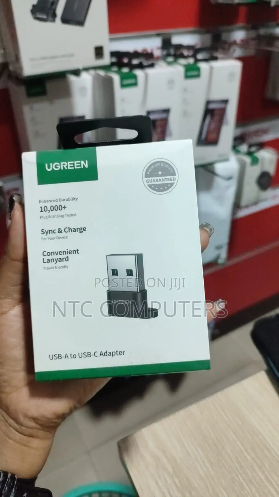 UGREEN USB a Male to USB-C Female Adapter Black - US280