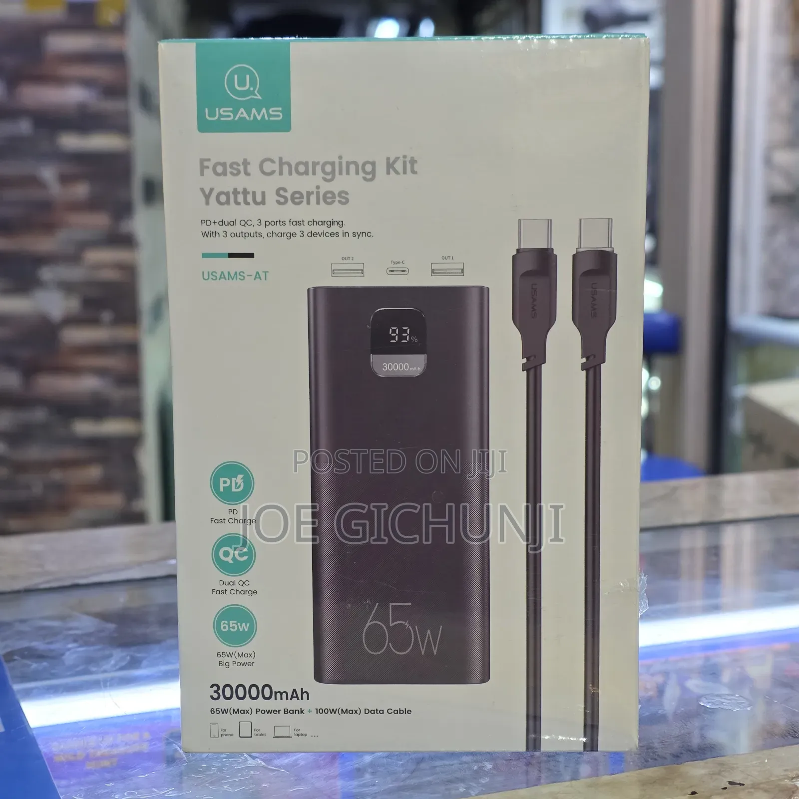 USAMS 30000mAh 65W Fast Charging Kit Yattu Series (USAMS-At)