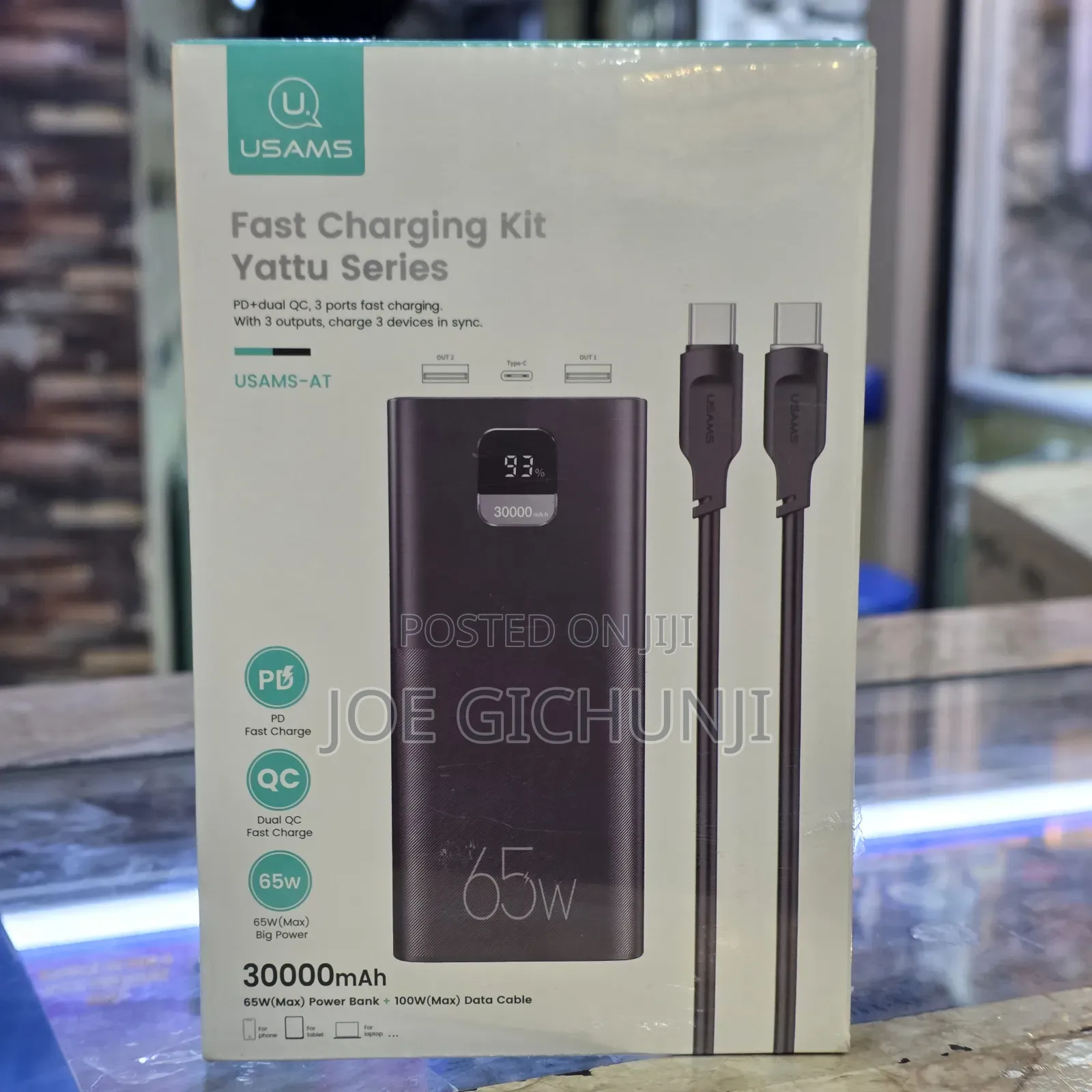 USAMS 30000mAh 65W Fast Charging Kit Yattu Series (USAMS-At)