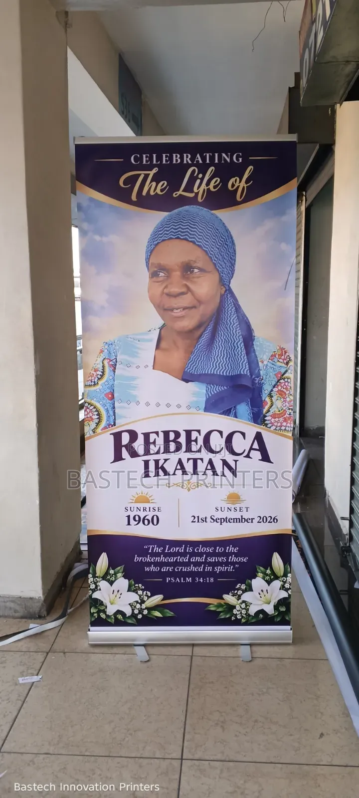 Funeral Roll-Up Banners Printing | Memorial & Burial Banners