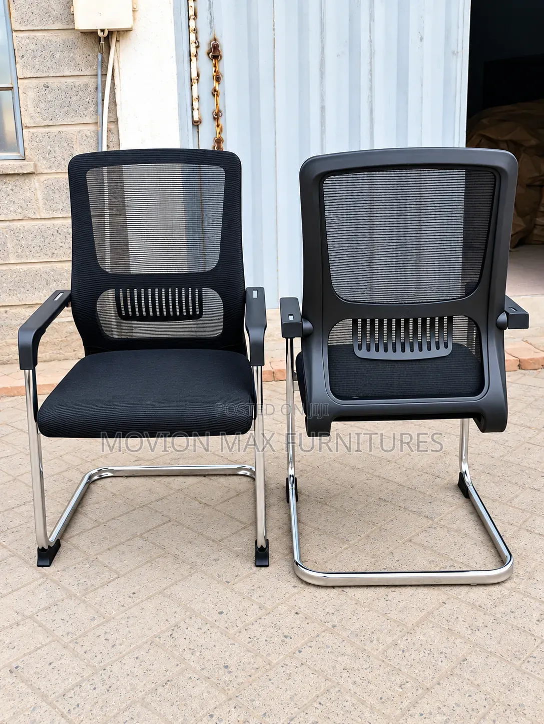 Mesh Visitor Chair With Chrome Cantilever Frame Reception Chair