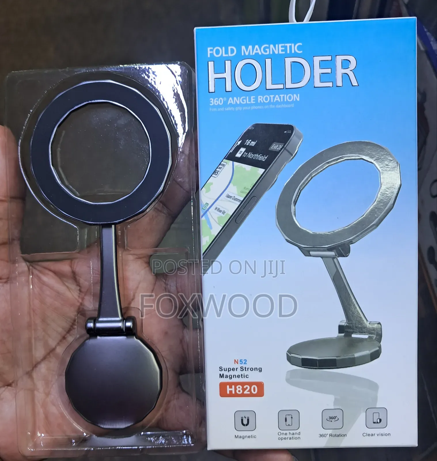 Fold Magnetic Phone Holder 360° Angle Rotation