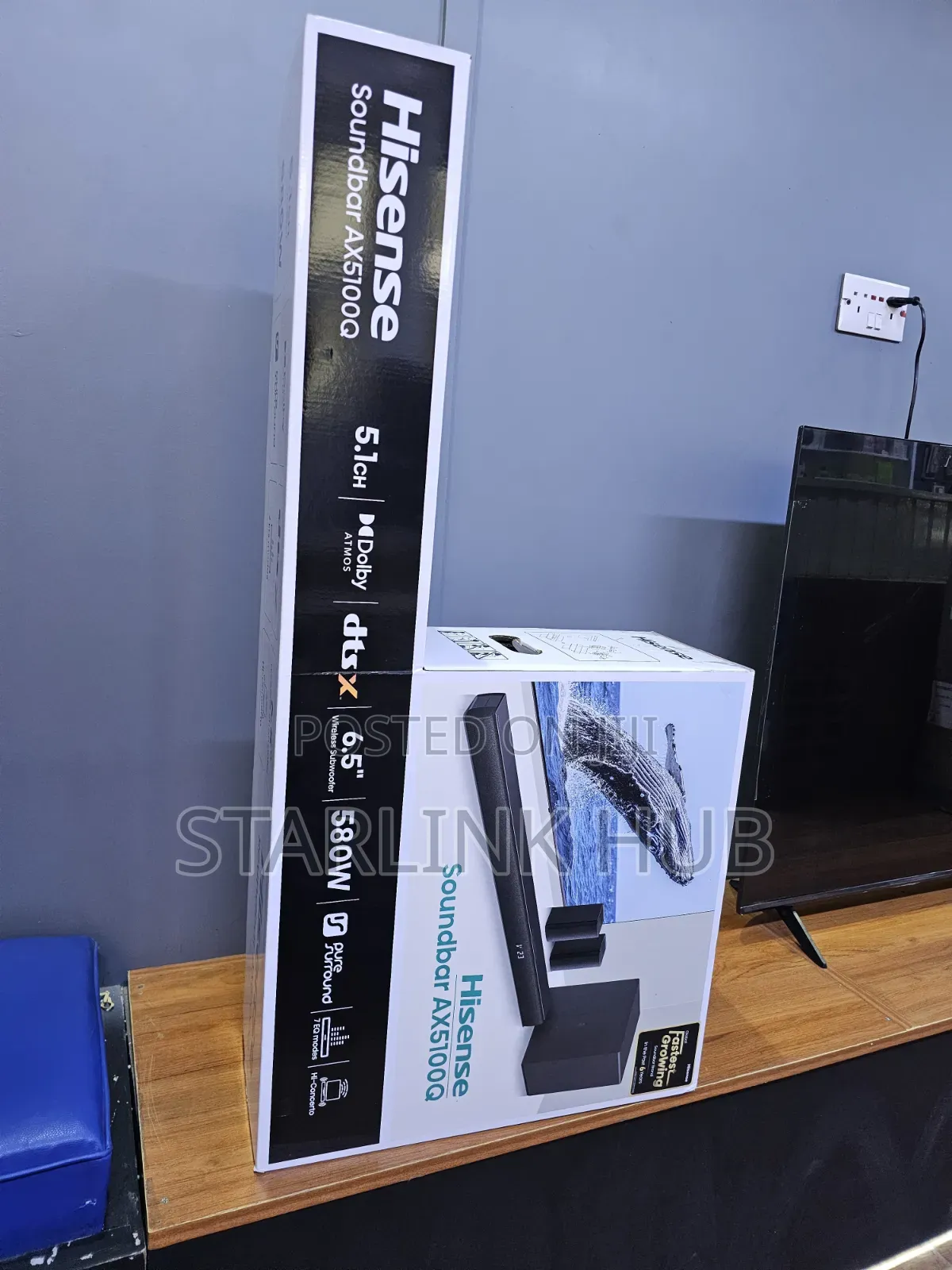 Hisense 5.1CH Wireless Soundbar AX5100Q 580Watts With Dolby Atmos
