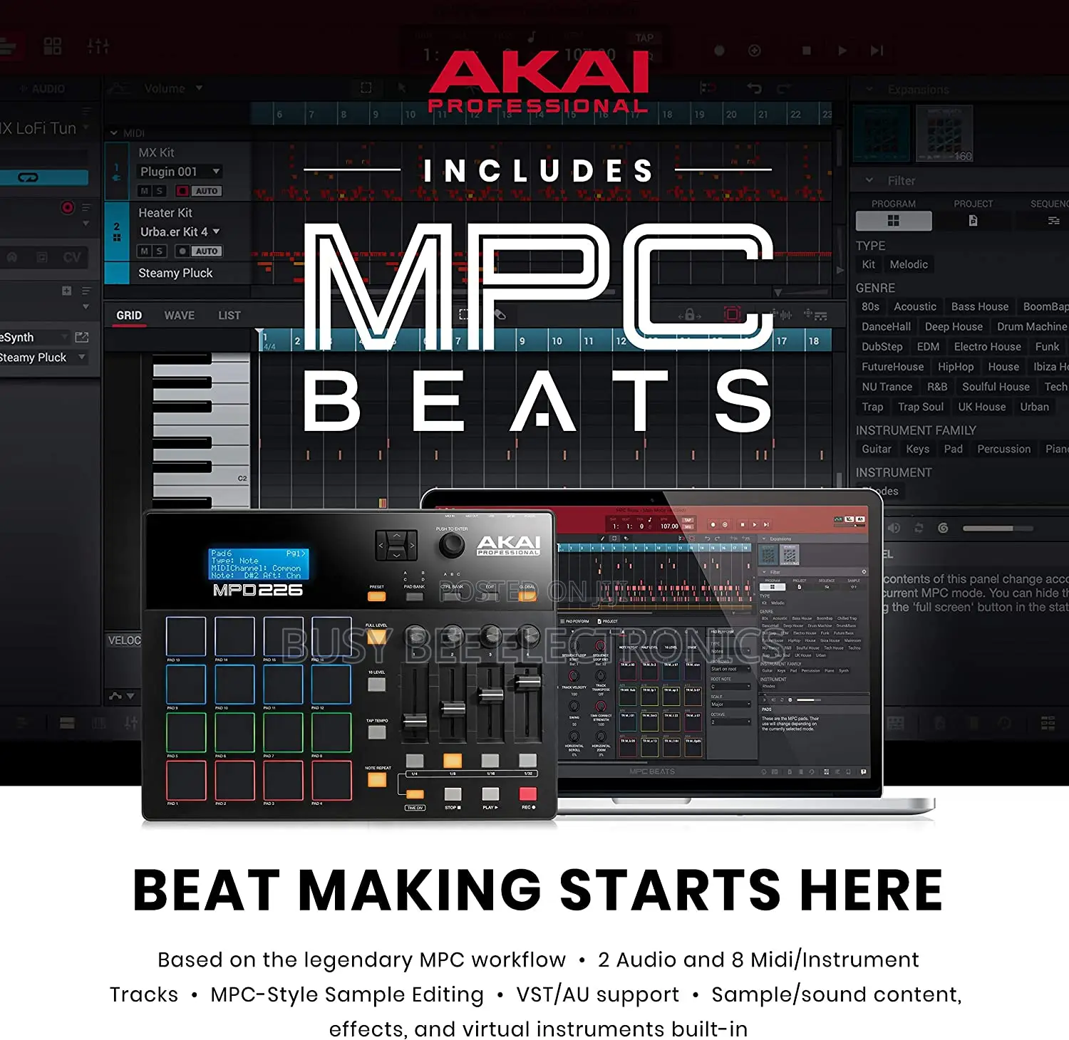 Akai Professional MPD226 | 16-Pad USB/MIDI Pad Controller