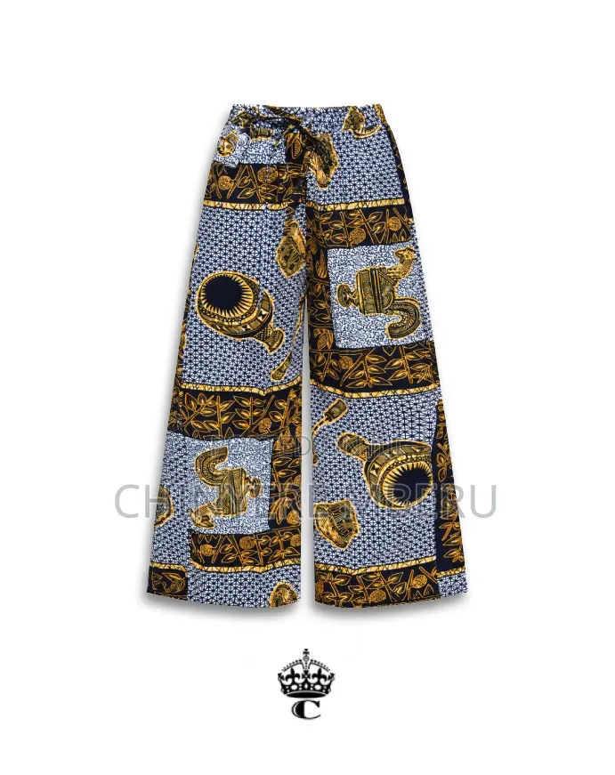The Golden & Blue Ankara Chichi Wide Leg Pants