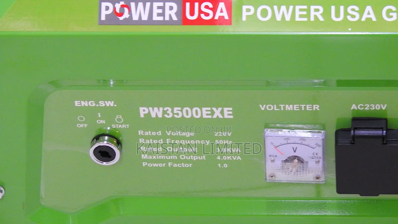 POWER USA 3.8kva Petrol Generator./ 3.8 Kva Key Start Generator.