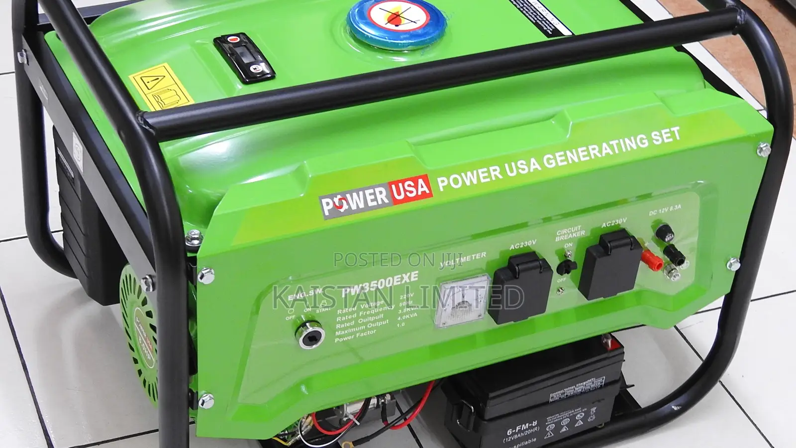 POWER USA 3.8kva Petrol Generator./ 3.8 Kva Key Start Generator.