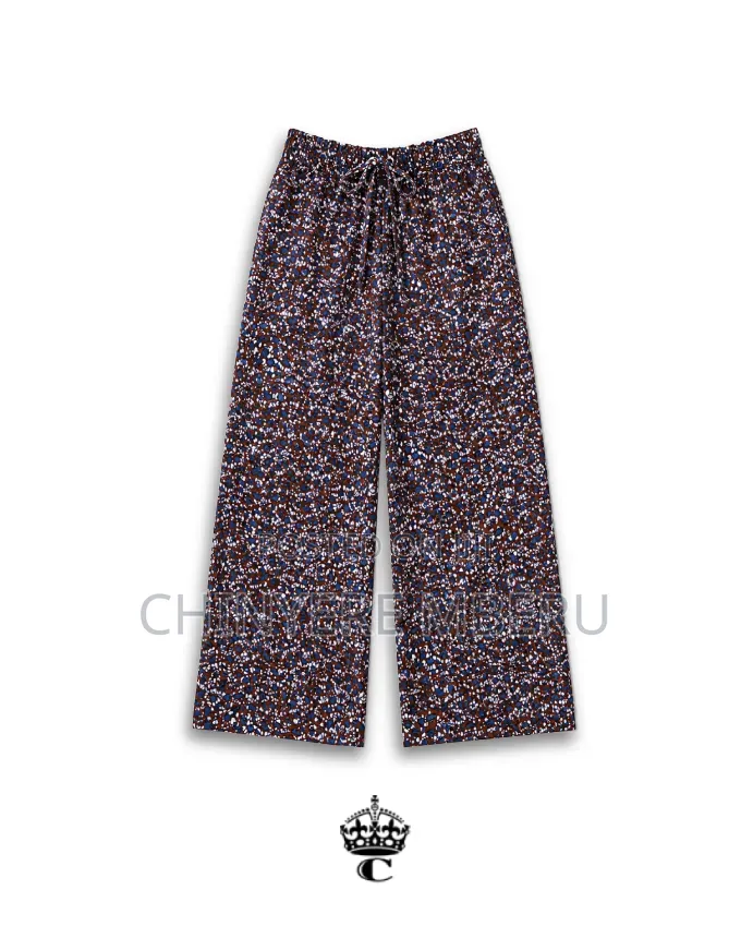 The Brown & Blue Ankara Chichi Wide Leg Pants