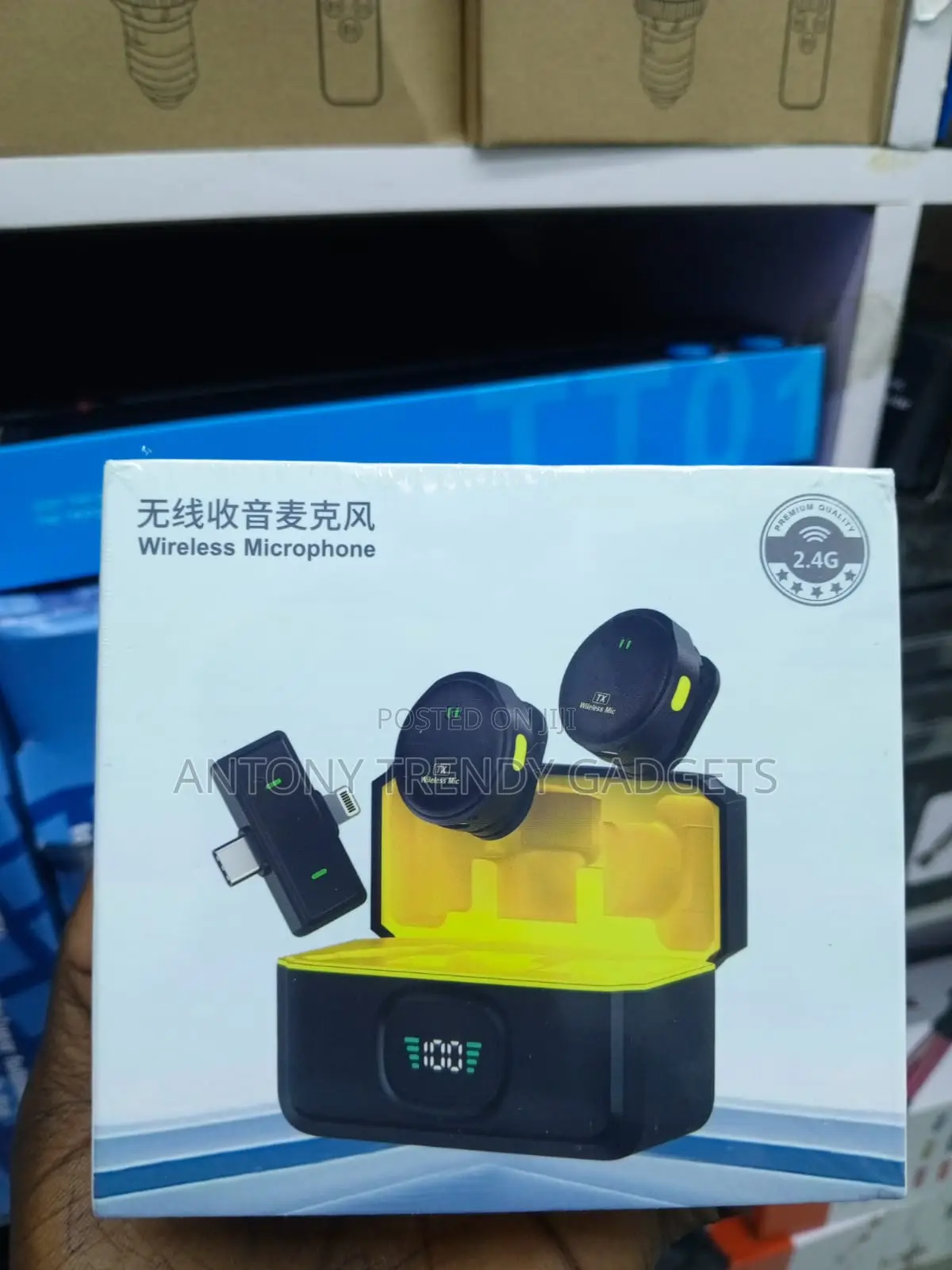 Dual Clip on Wireless Microphones With Noise Reduction
