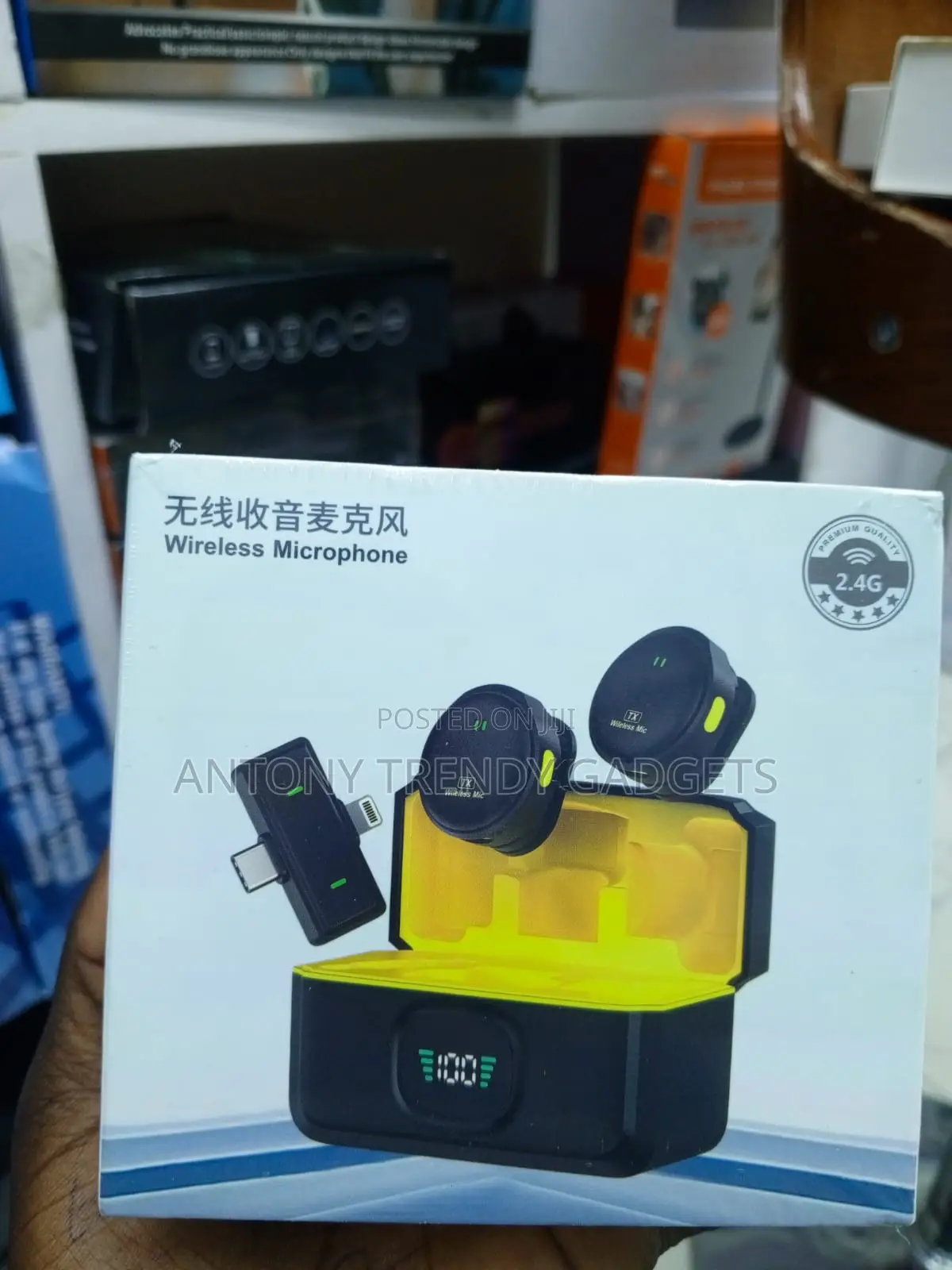 Dual Clip on Wireless Microphones With Noise Reduction