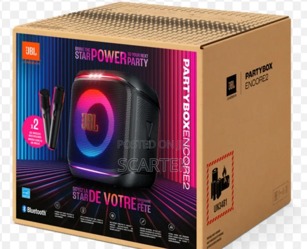 JBL Party Box Encore 2-2mics