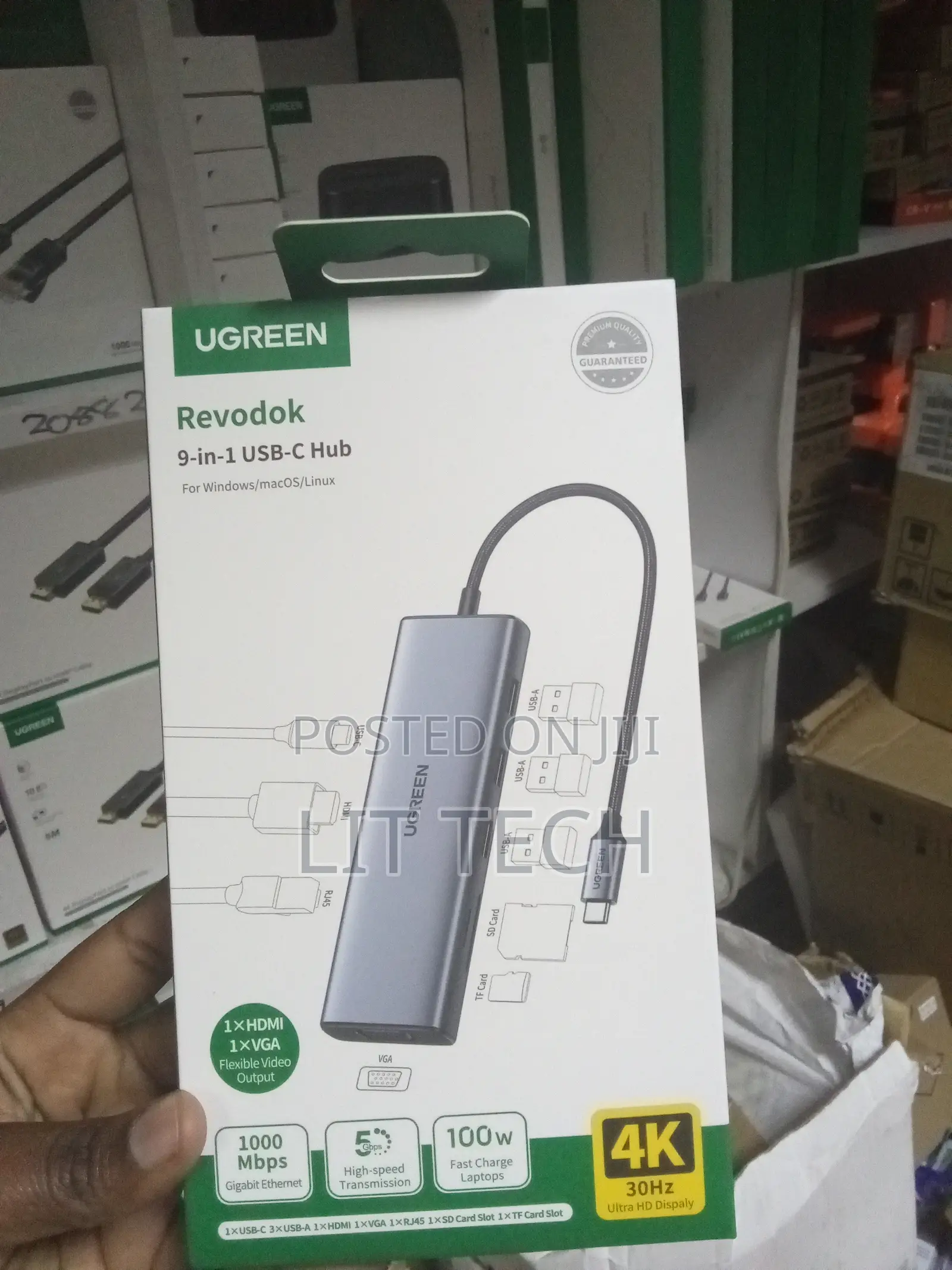 UGREEN Revodok 9-in-1 USB-C Hub (Model CM498 / 15600)multiport Adapter