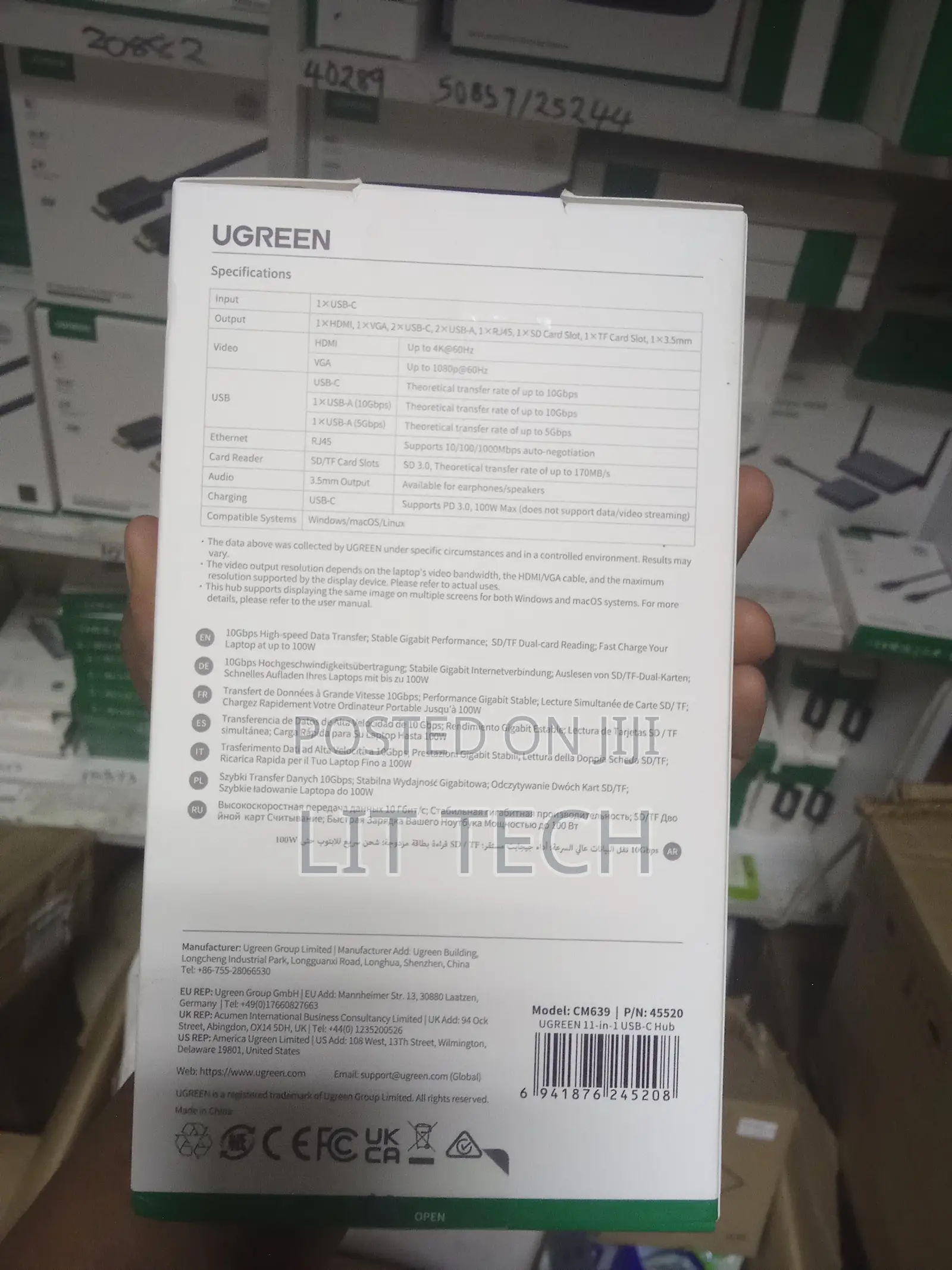 UGREEN Revodok 11-in-1 USB-C Hub (Model CM639 / 45520)