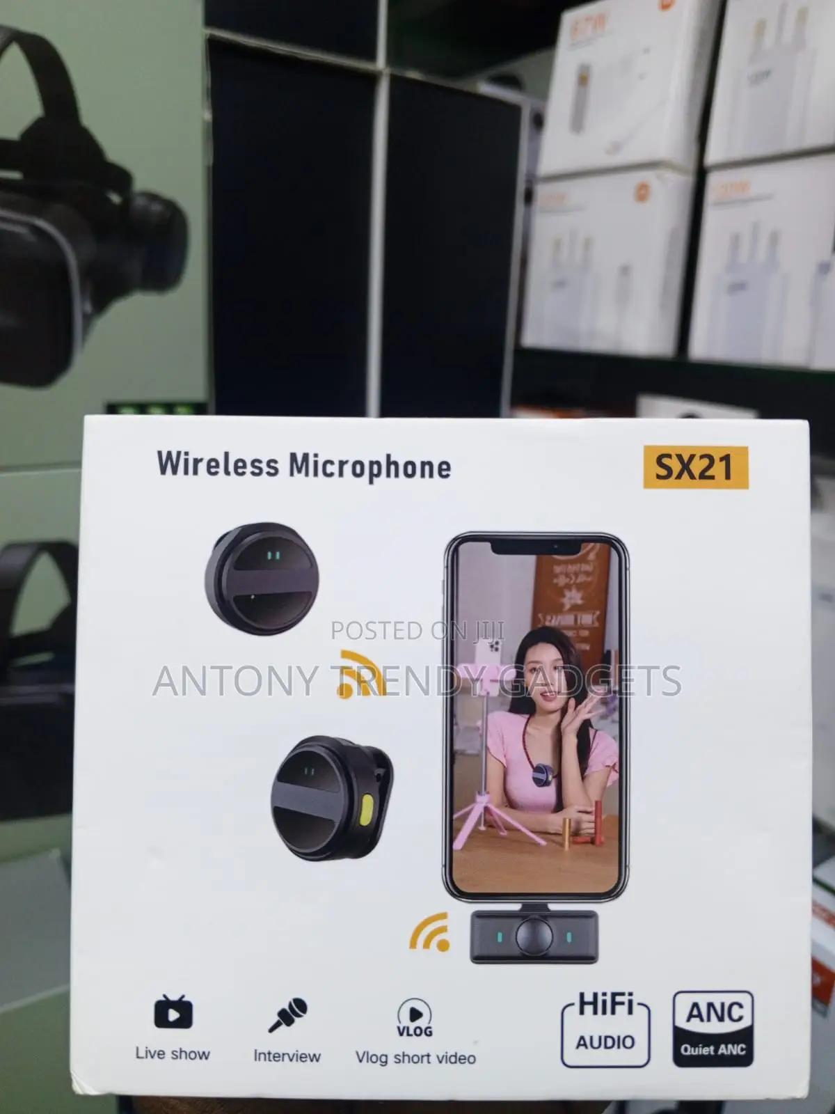 SX21 Magnetic Wireless Lavalier Microphone With Quiet ANC
