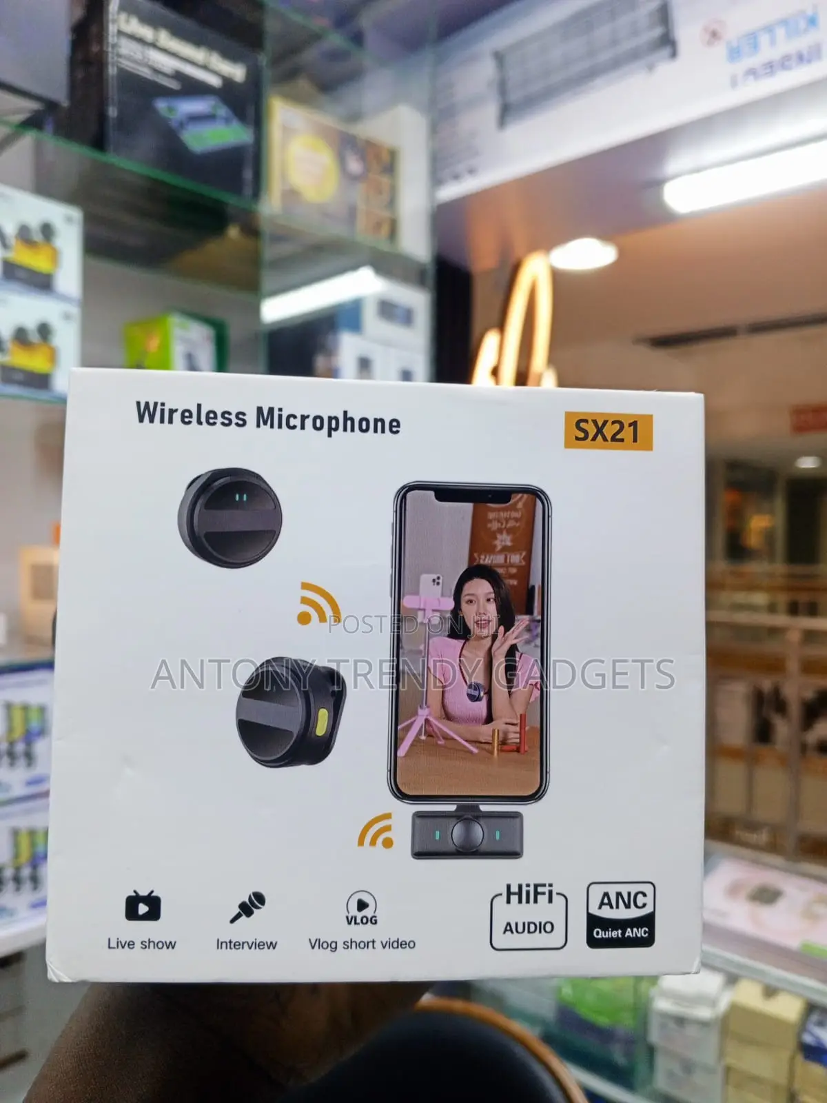 SX21 HiFi Wireless Lapel Mic With Noise Cancellation
