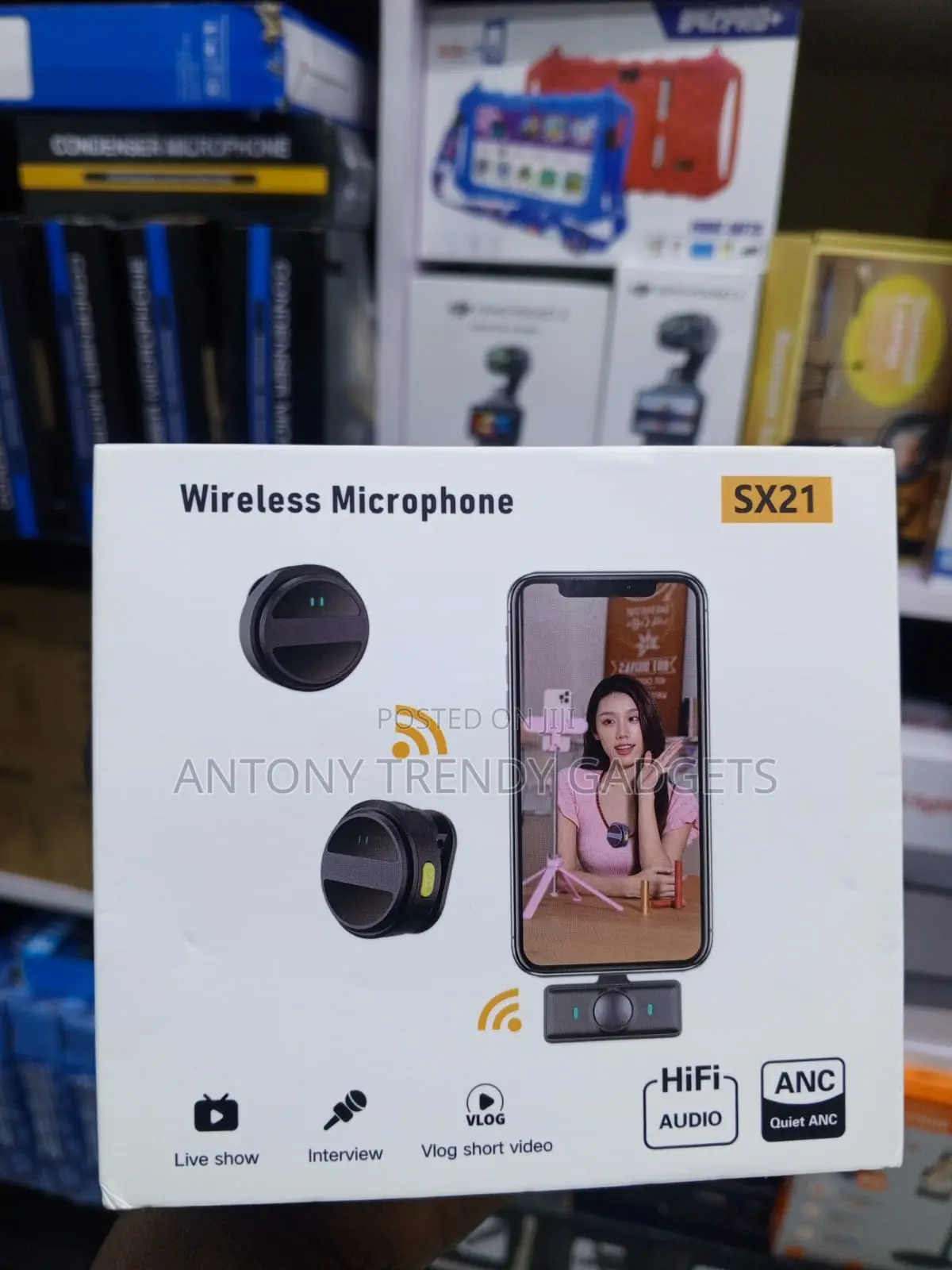 SX21 HiFi Wireless Lapel Mic With Noise Cancellation