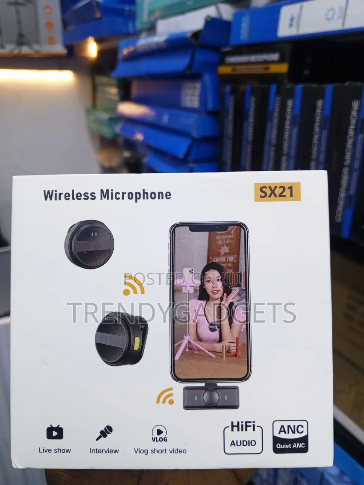 SX21 Mini Wireless Lavalier Mic for Android and iPhone